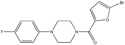 1-(5-bromo-2-furoyl)-4-(4-fluorophenyl)piperazine Struktur