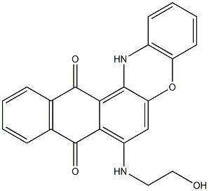 7-[(2-hydroxyethyl)amino]-8H-naphtho[2,3-a]phenoxazine-8,13(14H)-dione Struktur