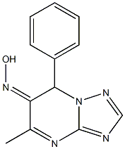 5-methyl-7-phenyl[1,2,4]triazolo[1,5-a]pyrimidin-6(7H)-one oxime Struktur