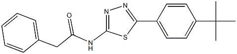 N-[5-(4-tert-butylphenyl)-1,3,4-thiadiazol-2-yl]-2-phenylacetamide Struktur