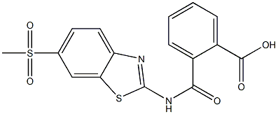 2-({[6-(methylsulfonyl)-1,3-benzothiazol-2-yl]amino}carbonyl)benzoic acid Struktur