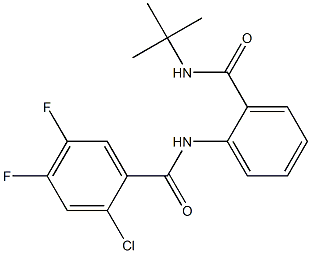 N-{2-[(tert-butylamino)carbonyl]phenyl}-2-chloro-4,5-difluorobenzamide Struktur