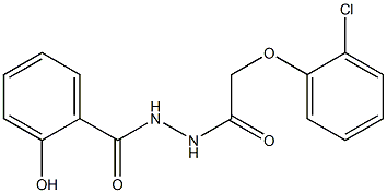 N'-[(2-chlorophenoxy)acetyl]-2-hydroxybenzohydrazide Struktur