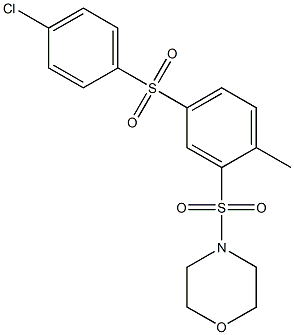 4-chlorophenyl 4-methyl-3-(4-morpholinylsulfonyl)phenyl sulfone Struktur