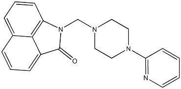 1-{[4-(2-pyridinyl)-1-piperazinyl]methyl}benzo[cd]indol-2(1H)-one Struktur