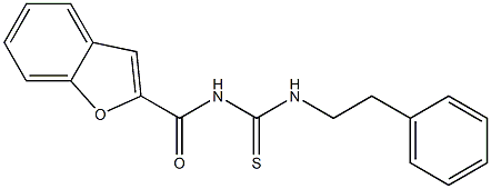 N-(1-benzofuran-2-ylcarbonyl)-N'-(2-phenylethyl)thiourea Struktur