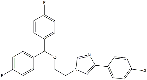 bis(4-fluorophenyl)methyl 2-[4-(4-chlorophenyl)-1H-imidazol-1-yl]ethyl ether Struktur