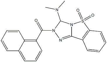 N,N-dimethyl-2-(1-naphthoyl)-2,3-dihydro[1,2,4]triazolo[4,3-b][1,2]benzisothiazol-3-amine 5,5-dioxide Struktur