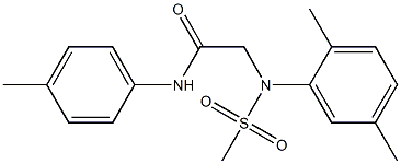 2-[2,5-dimethyl(methylsulfonyl)anilino]-N-(4-methylphenyl)acetamide Struktur