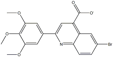 6-bromo-2-(3,4,5-trimethoxyphenyl)-4-quinolinecarboxylate Struktur