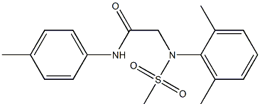 2-[2,6-dimethyl(methylsulfonyl)anilino]-N-(4-methylphenyl)acetamide Struktur