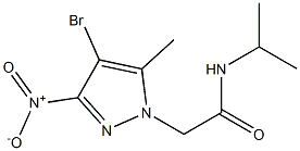 2-{4-bromo-3-nitro-5-methyl-1H-pyrazol-1-yl}-N-isopropylacetamide Struktur