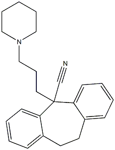 5-[3-(1-piperidinyl)propyl]-10,11-dihydro-5H-dibenzo[a,d]cycloheptene-5-carbonitrile Struktur