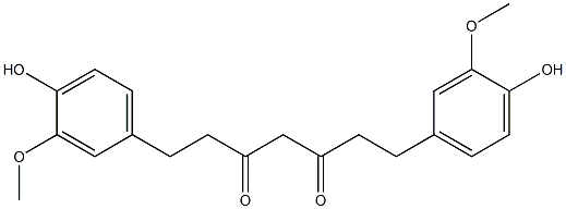 1,7-bis(4-hydroxy-3-methoxyphenyl)-3,5-heptanedione Struktur