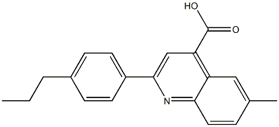 6-methyl-2-(4-propylphenyl)-4-quinolinecarboxylic acid Struktur