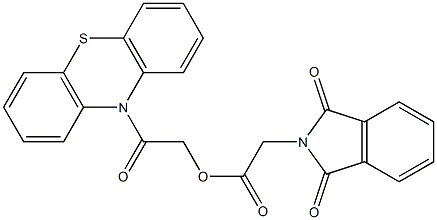 2-oxo-2-(10H-phenothiazin-10-yl)ethyl (1,3-dioxo-1,3-dihydro-2H-isoindol-2-yl)acetate Struktur