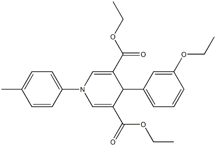 diethyl 4-(3-ethoxyphenyl)-1-(4-methylphenyl)-1,4-dihydro-3,5-pyridinedicarboxylate Struktur