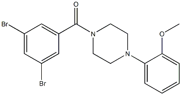 1-(3,5-dibromobenzoyl)-4-(2-methoxyphenyl)piperazine Struktur