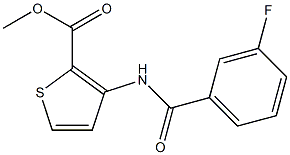 methyl 3-[(3-fluorobenzoyl)amino]-2-thiophenecarboxylate Struktur