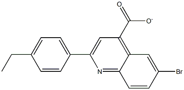 6-bromo-2-(4-ethylphenyl)quinoline-4-carboxylate Struktur