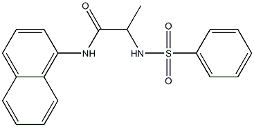 N-(1-naphthyl)-2-[(phenylsulfonyl)amino]propanamide Struktur