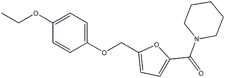 1-{5-[(4-ethoxyphenoxy)methyl]-2-furoyl}piperidine Struktur