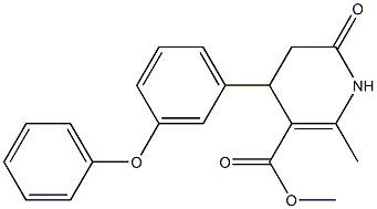 methyl 2-methyl-6-oxo-4-(3-phenoxyphenyl)-1,4,5,6-tetrahydro-3-pyridinecarboxylate Struktur