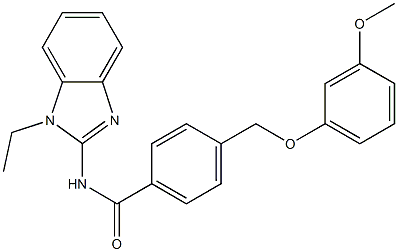 N-(1-ethyl-1H-benzimidazol-2-yl)-4-[(3-methoxyphenoxy)methyl]benzamide Struktur