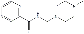 N-[(4-methyl-1-piperazinyl)methyl]-2-pyrazinecarboxamide Struktur