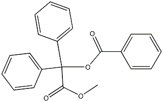 2-methoxy-2-oxo-1,1-diphenylethyl benzoate Struktur