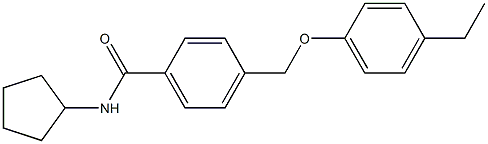 N-cyclopentyl-4-[(4-ethylphenoxy)methyl]benzamide Struktur