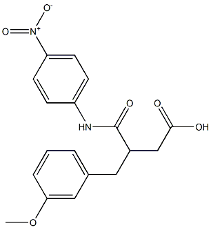 4-{4-nitroanilino}-3-(3-methoxybenzyl)-4-oxobutanoic acid Struktur