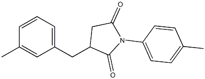 1-(4-methylphenyl)-3-[(3-methylphenyl)methyl]pyrrolidine-2,5-dione Struktur