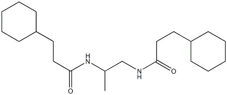 3-cyclohexyl-N-{2-[(3-cyclohexylpropanoyl)amino]-1-methylethyl}propanamide Struktur