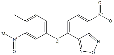 4-nitro-7-{3-nitro-4-methylanilino}-2,1,3-benzoxadiazole Struktur