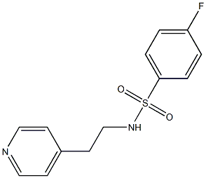 4-fluoro-N-[2-(4-pyridinyl)ethyl]benzenesulfonamide Struktur