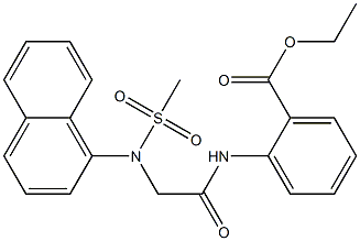 ethyl 2-({[(methylsulfonyl)(naphthalen-1-yl)amino]acetyl}amino)benzoate Struktur