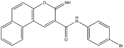 N-(4-bromophenyl)-3-imino-3H-benzo[f]chromene-2-carboxamide Struktur