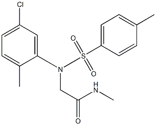 2-{5-chloro-2-methyl[(4-methylphenyl)sulfonyl]anilino}-N-methylacetamide Struktur