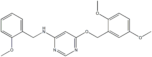 6-[(2,5-dimethoxybenzyl)oxy]-N-(2-methoxybenzyl)-4-pyrimidinamine Struktur