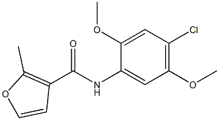 N-(4-chloro-2,5-dimethoxyphenyl)-2-methyl-3-furamide Struktur