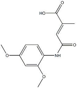 4-(2,4-dimethoxyanilino)-2-methyl-4-oxo-2-butenoic acid Struktur