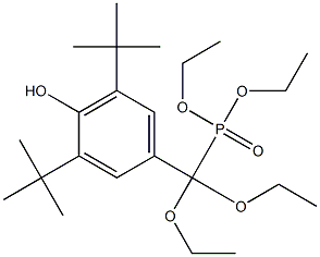 diethyl (3,5-ditert-butyl-4-hydroxyphenyl)(diethoxy)methylphosphonate Struktur