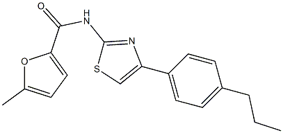 5-methyl-N-[4-(4-propylphenyl)-1,3-thiazol-2-yl]-2-furamide Struktur