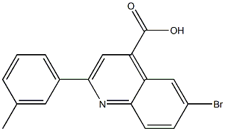 6-bromo-2-(3-methylphenyl)-4-quinolinecarboxylic acid Struktur