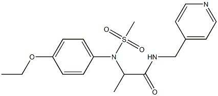 2-[4-ethoxy(methylsulfonyl)anilino]-N-(4-pyridinylmethyl)propanamide Struktur