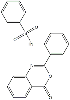 N-[2-(4-oxo-4H-3,1-benzoxazin-2-yl)phenyl]benzenesulfonamide Struktur