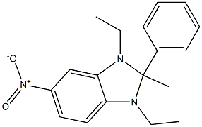 1,3-diethyl-5-nitro-2-methyl-2-phenyl-2,3-dihydro-1H-benzimidazole Struktur