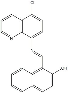 1-{[(5-chloro-8-quinolinyl)imino]methyl}-2-naphthol Struktur