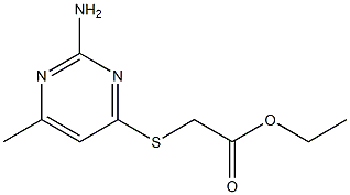 ethyl [(2-amino-6-methyl-4-pyrimidinyl)sulfanyl]acetate Struktur